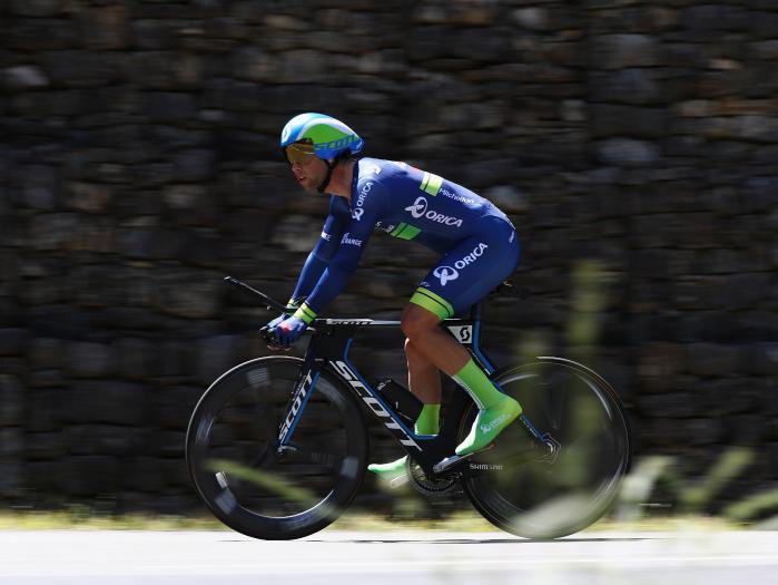 Australian Michael Matthews of Orica during the 37km Time Trial Stage thirteen