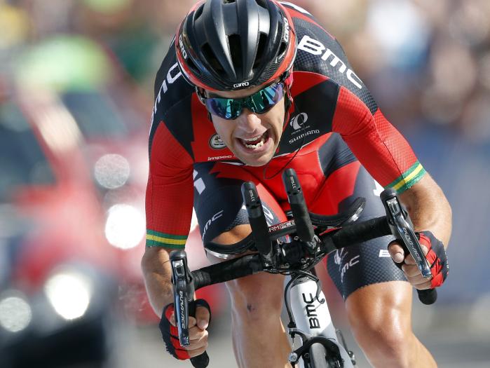 Australian Richie Porte riding during the 18th stage