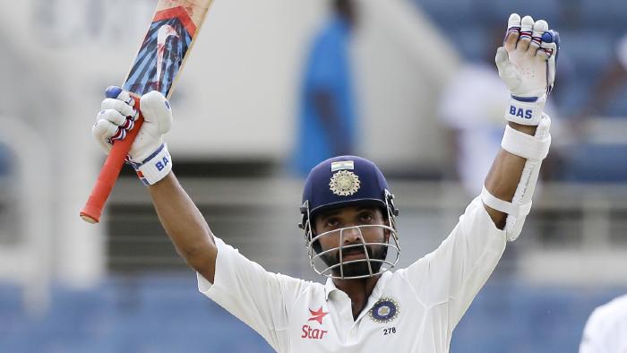 India's Ajinkya Rahane scored the seventh Test century of his career against the West Indies.